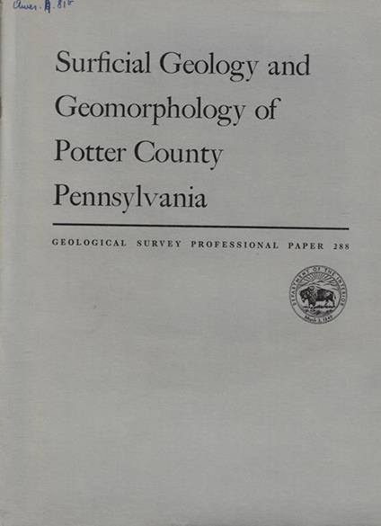Surficial Geology and geomorphology of Potter Country Pennsylvania - copertina