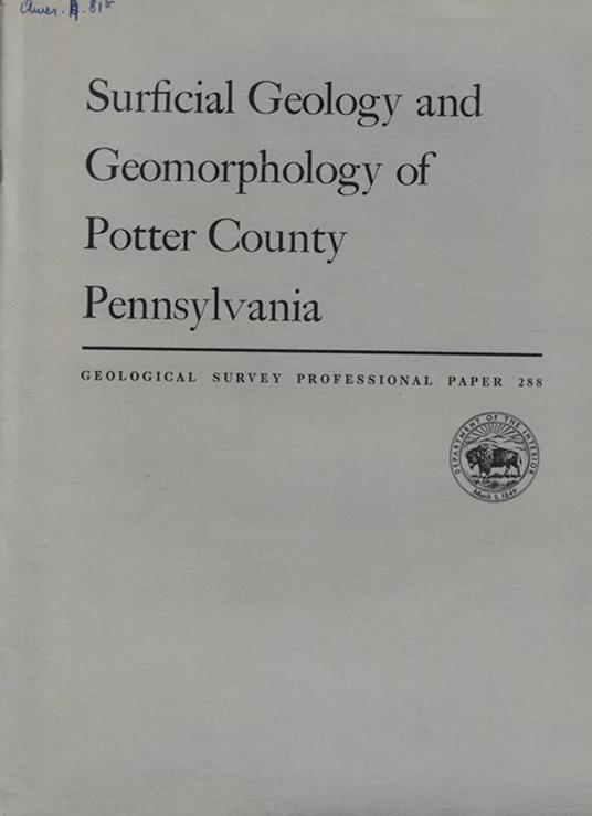 Surficial Geology and geomorphology of Potter Country Pennsylvania - copertina