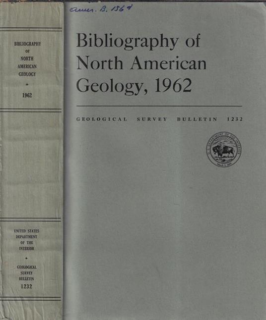 Bibliography of North american geology, 1962 - copertina