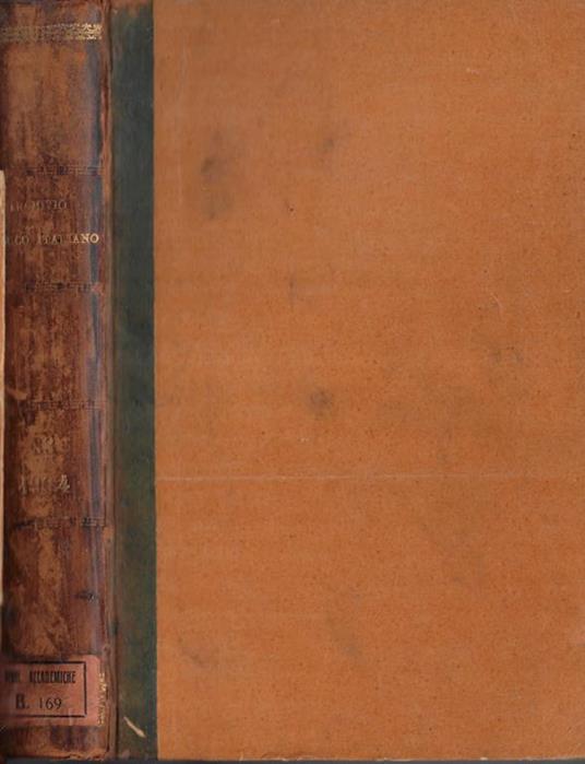 Archivio storico italiano quinta serie V tomo XXXIII anno 1904 - copertina