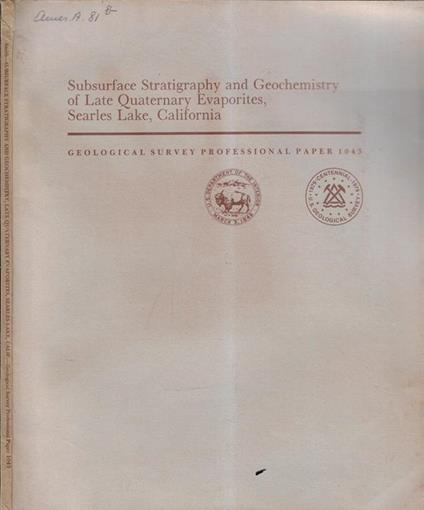 Subsurface stratigraphy and geochemistry of Late Quaternary evaporites, searles Lake, California - copertina