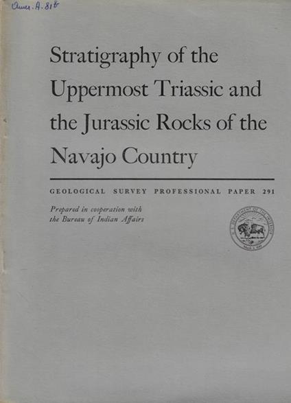 Stratigraphy of the Uppermost Triassic and the Jurassic Rocks of the Navajo Country - copertina