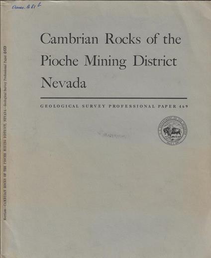 Cambrian Rocks of the Pioche Mining District Nevada - copertina