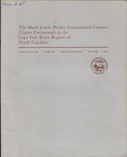 The Black Creek-Peedee Formational Contact (Upper Cretaceous) in the Cape Fear River Region of North Carolina - copertina