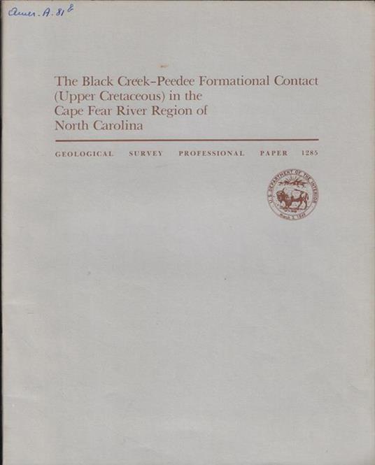 The Black Creek-Peedee Formational Contact (Upper Cretaceous) in the Cape Fear River Region of North Carolina - copertina