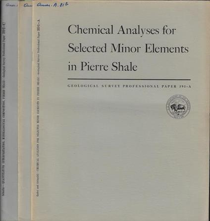 Geological Survey Professional Paper n. 391 - copertina