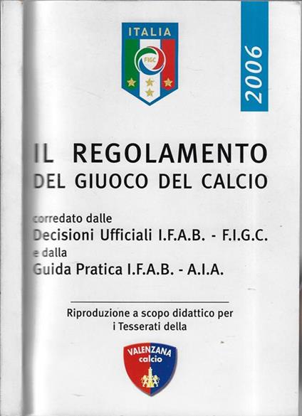 Il regolamento del giuoco del calcio - copertina