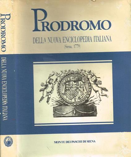 Prodromo della nuova enciclopedia italiana (Siena, 1779) - copertina