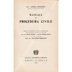Manuale di procedura civile. Con prefazione del Prof. Avv. Francesco Carnelutti