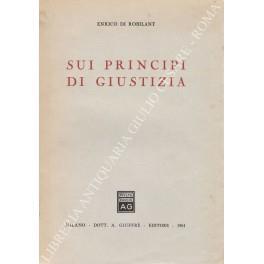 Sui principi di giustizia - Enrico Di Robilant - copertina