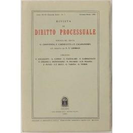 Rivista di Diritto Processuale. Annata 1992. Diretta da: Francesco Carnelutti, Giuseppe Chiovenda, Piero Calamandrei, Enrico Tullio Liebman. Anno XLVII (Seconda Serie) - copertina