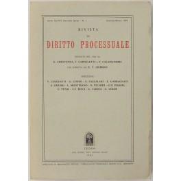 Rivista di Diritto Processuale. Annata 1993. Diretta da: Francesco Carnelutti, Giuseppe Chiovenda, Piero Calamandrei, Enrico Tullio Liebman. Anno XLVIII (Seconda Serie) - copertina
