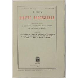 Rivista di Diritto Processuale. Annata 1994. Diretta da: Francesco Carnelutti, Giuseppe Chiovenda, Piero Calamandrei, Enrico Tullio Liebman. Anno XLIX (Seconda Serie) - copertina