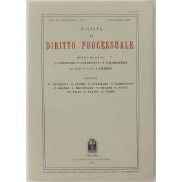 Rivista di Diritto Processuale. Annata 1997. Diretta da: Francesco Carnelutti, Giuseppe Chiovenda, Piero Calamandrei, Enrico Tullio Liebman. Anno LII (Seconda Serie) - copertina