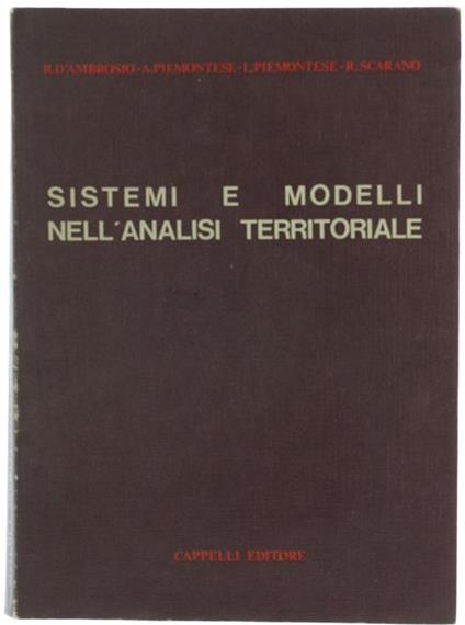 SISTEMI E MODELLI NELL'ANALISI TERRITORIALE - copertina