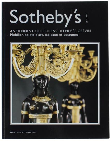ANCIENNES COLLECTIONS DU MUSEE GREVIN. MOBILIER, OBJETS D'ART, TABLEAUX ET COSTUMES. Paris, Mardi 12 Mars 2002 - copertina