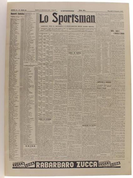 Lo SPORTSMAN - l'Ippodtomo. Anno 1957 completo. Giornale per la selezione e l'allevamento delle razze equine - copertina