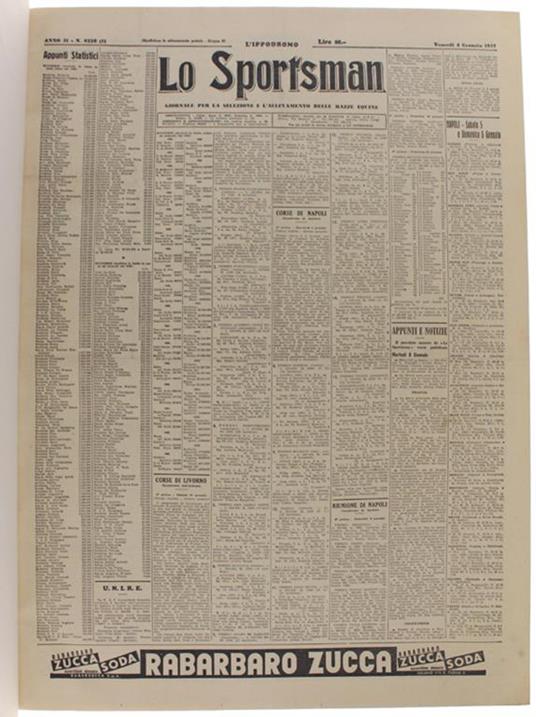Lo SPORTSMAN - l'Ippodtomo. Anno 1957 completo. Giornale per la selezione e l'allevamento delle razze equine - copertina