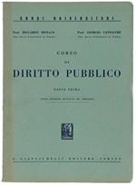 CORSO DI DIRITTO PUBBLICO. Parte prima