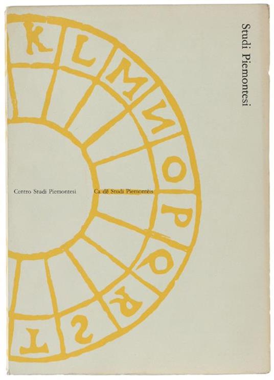 STUDI PIEMONTESI. Vol. III - 1974, fasc. 2. [Ottimo] - Autori vari - copertina