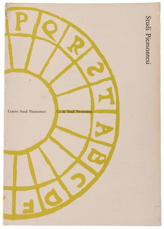 STUDI PIEMONTESI. Vol. VII - 1978, fasc. 1. [Ottimo] - Autori vari - copertina