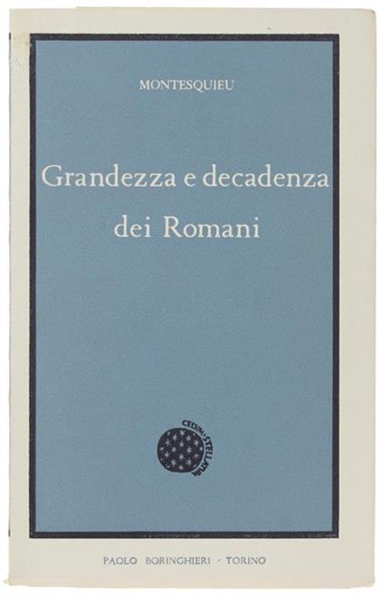 GRANDEZZA E DECADENZA DEI ROMANI - copertina
