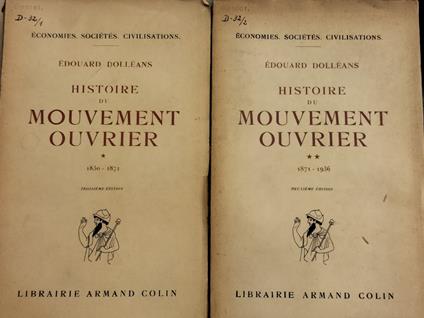 Histoire du Mouvement ouvrier.2 tomi.1830-1871/1871-1936 - copertina