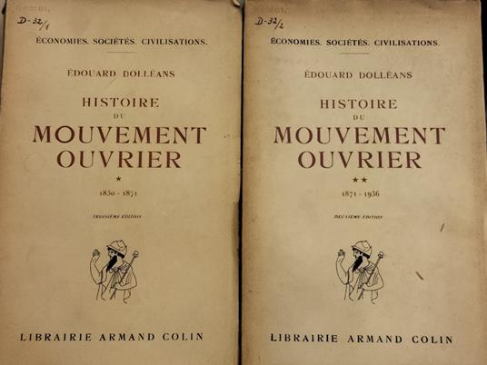 Histoire du Mouvement ouvrier.2 tomi.1830-1871/1871-1936 - copertina