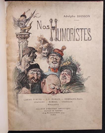 Nos Humoristes - A. Brisson - Société édition Artistique - 1900 - Adolphe Brisson - copertina