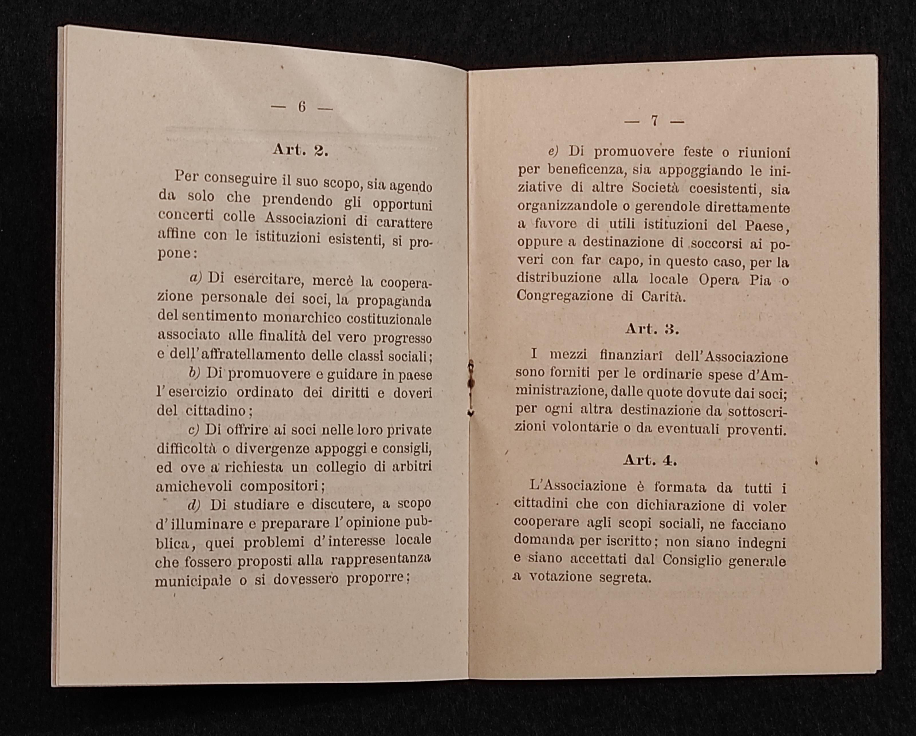 Statuto - Ass. Pop. Cost. Monarchica Candia Lomellina - P. Botto - 1904