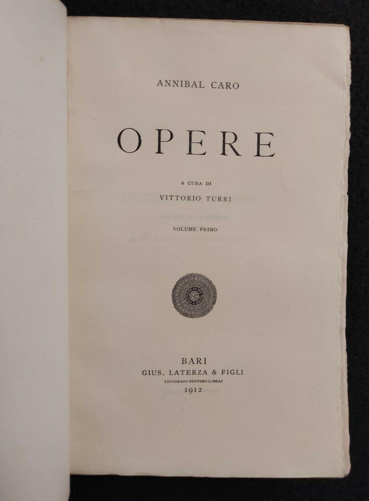 Scrittori d'Italia - Opere - Caro - Laterza - 1912 - Vol I