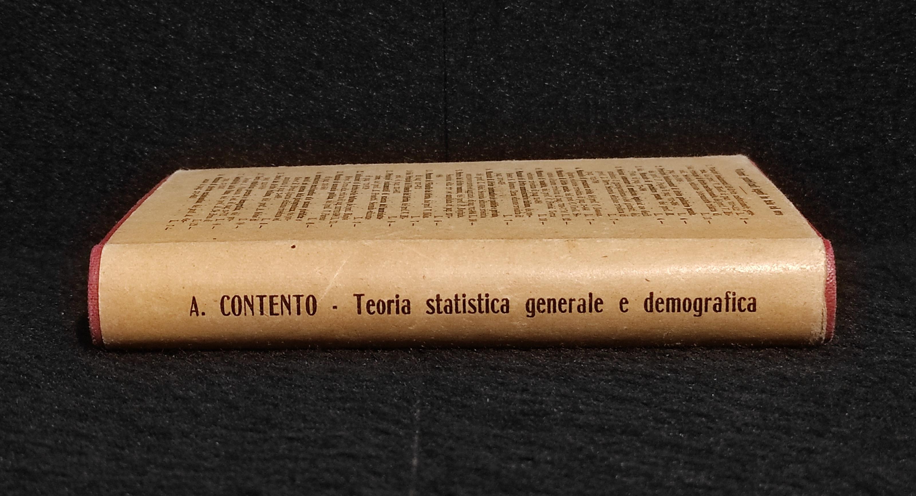 Teoria Statistica Generale e Demografica - A. Contento - 1915