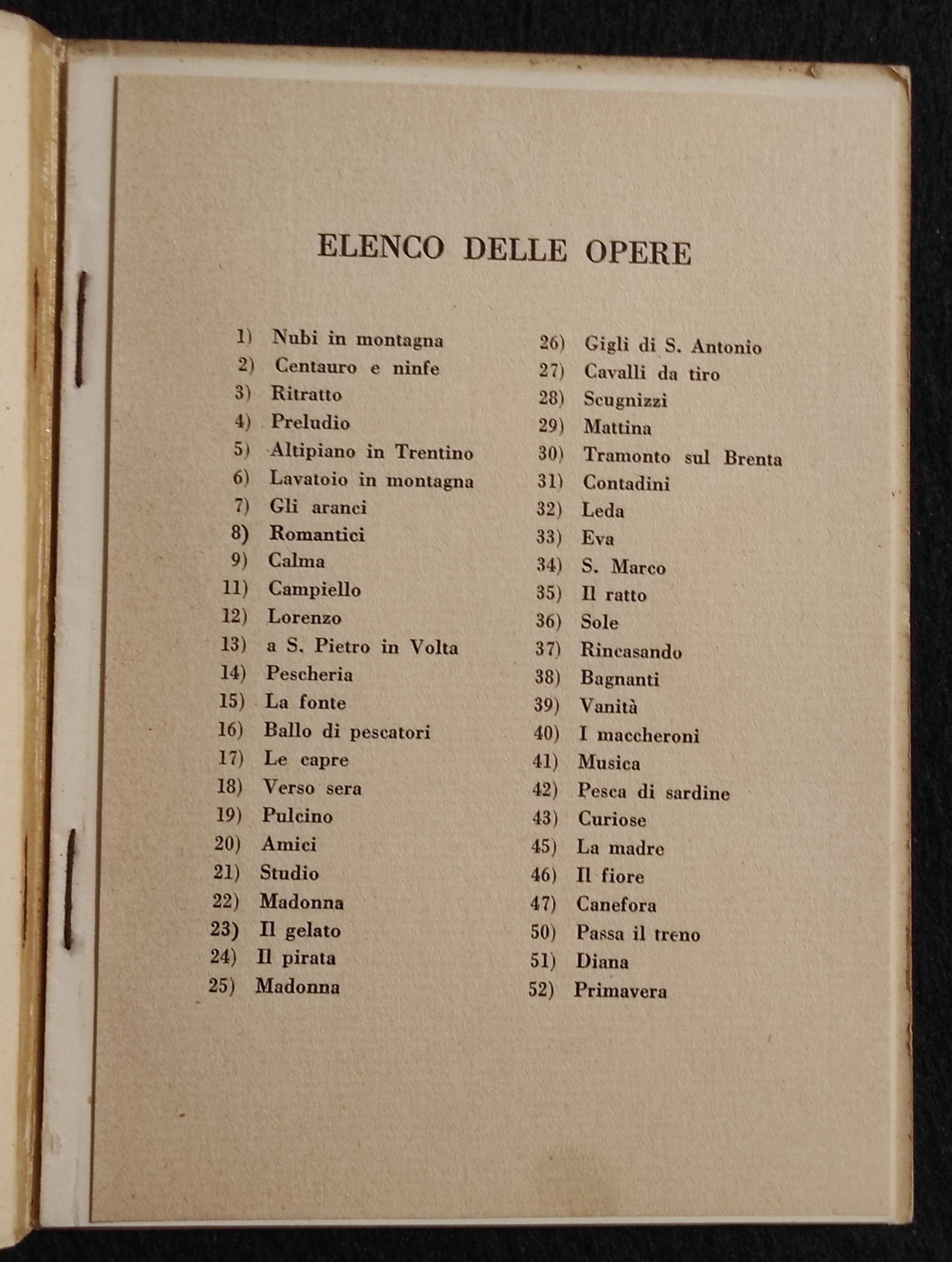 E. Tito - Mostra Individuale - Galleria Pesaro - 1928