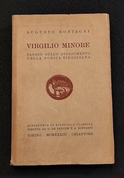Virgilio Minore - A. Rostagni - Chiantore - 1933 - Augusto Rostagni - copertina