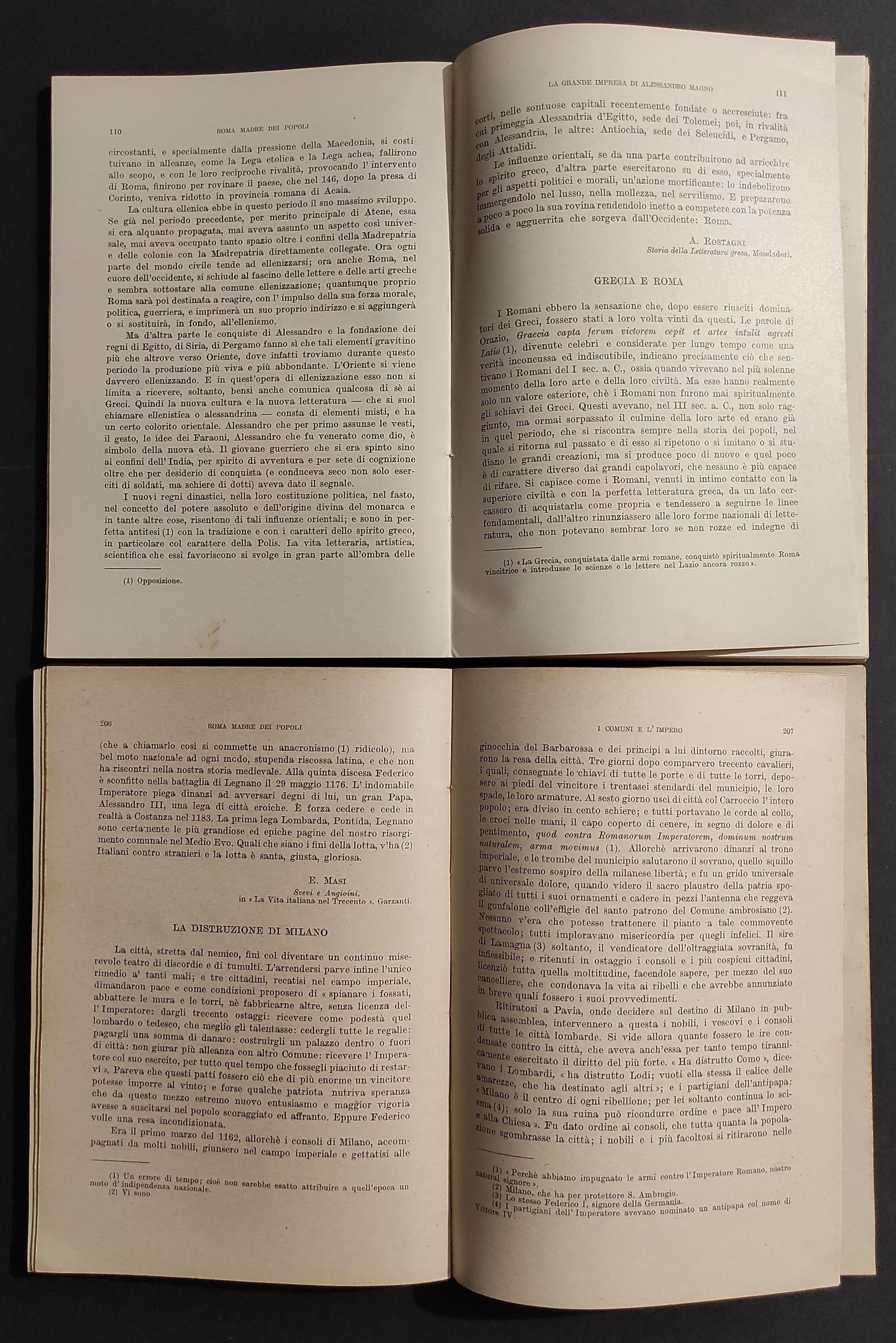 Nel Solco di Roma - P. Passanti & F. Santacroce - Ed. Paravia - 1941 - 2 Vol