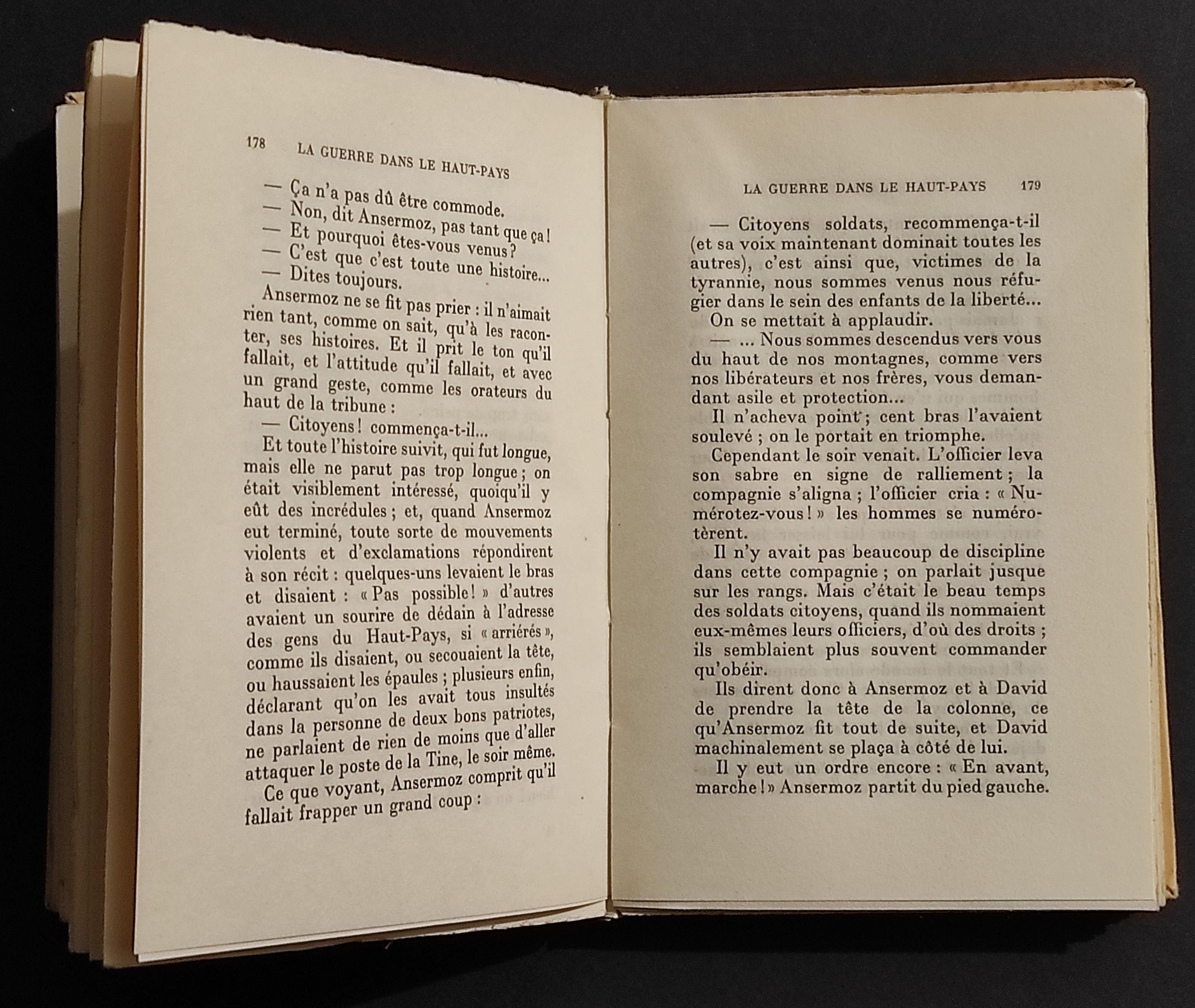 La Guerre Dans le Haut-Pays - C. F. Ramuz - Ed. Mermod - 1944