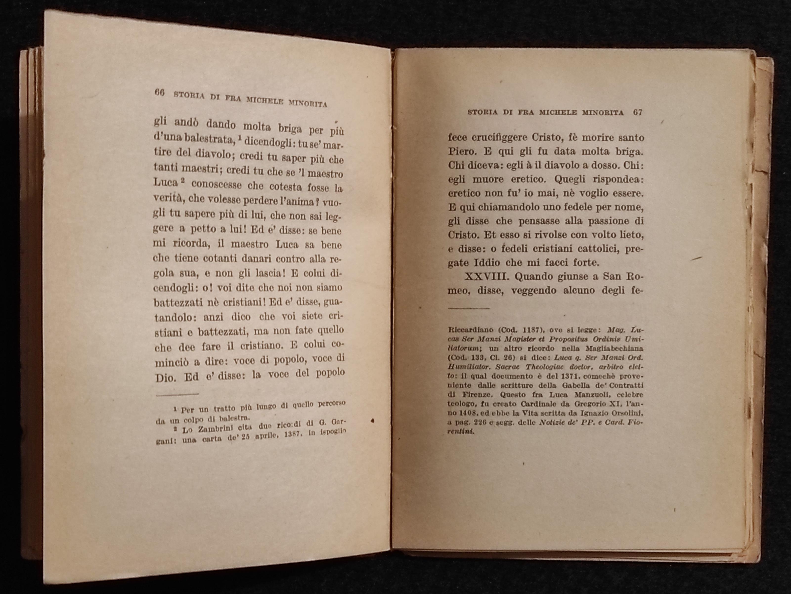Storia di Fra Michele Minorita - Anonimo Trecentista - Ed. Monnier - 1946
