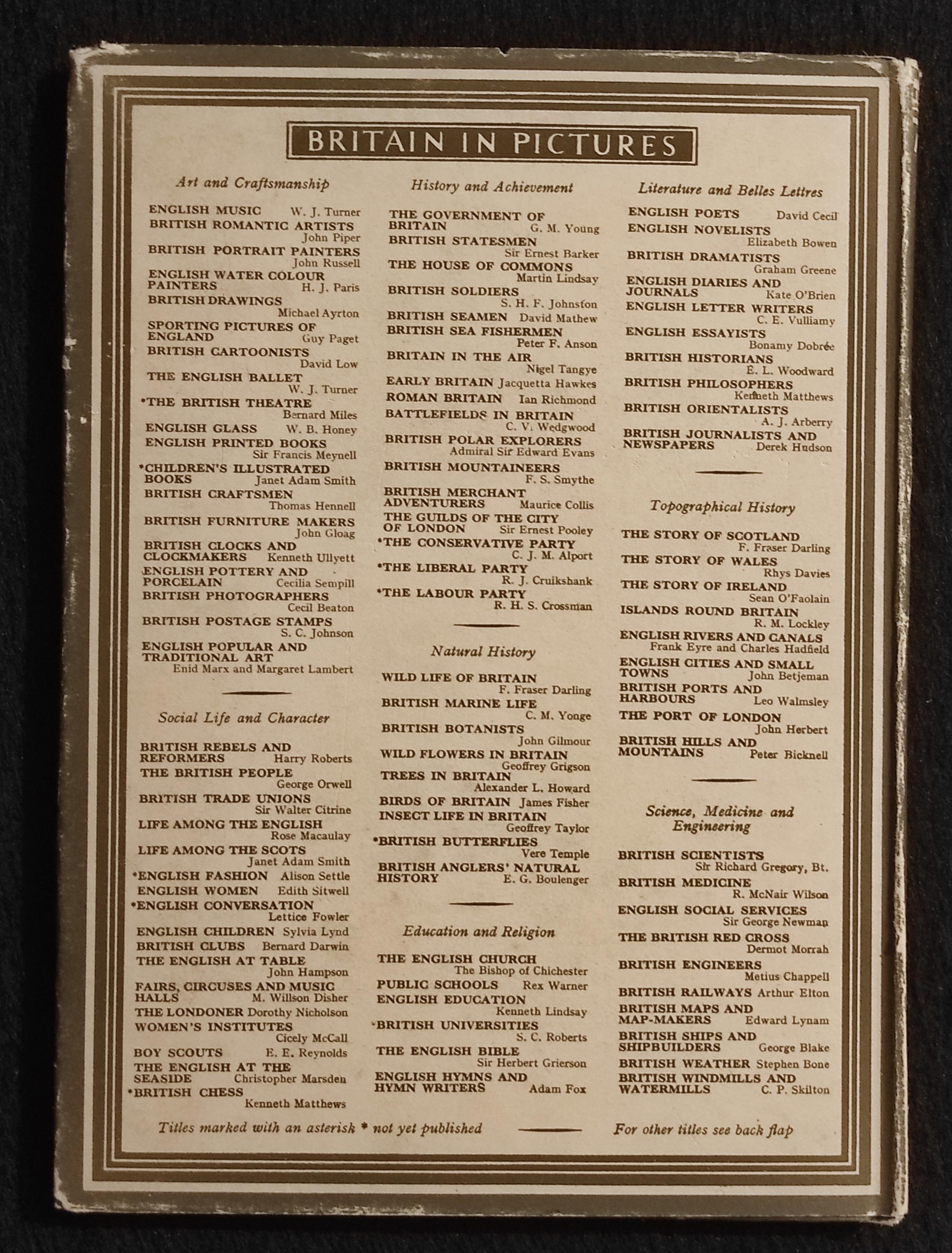 British Hills and Mountains - P. Bicknell - Collins - 1947