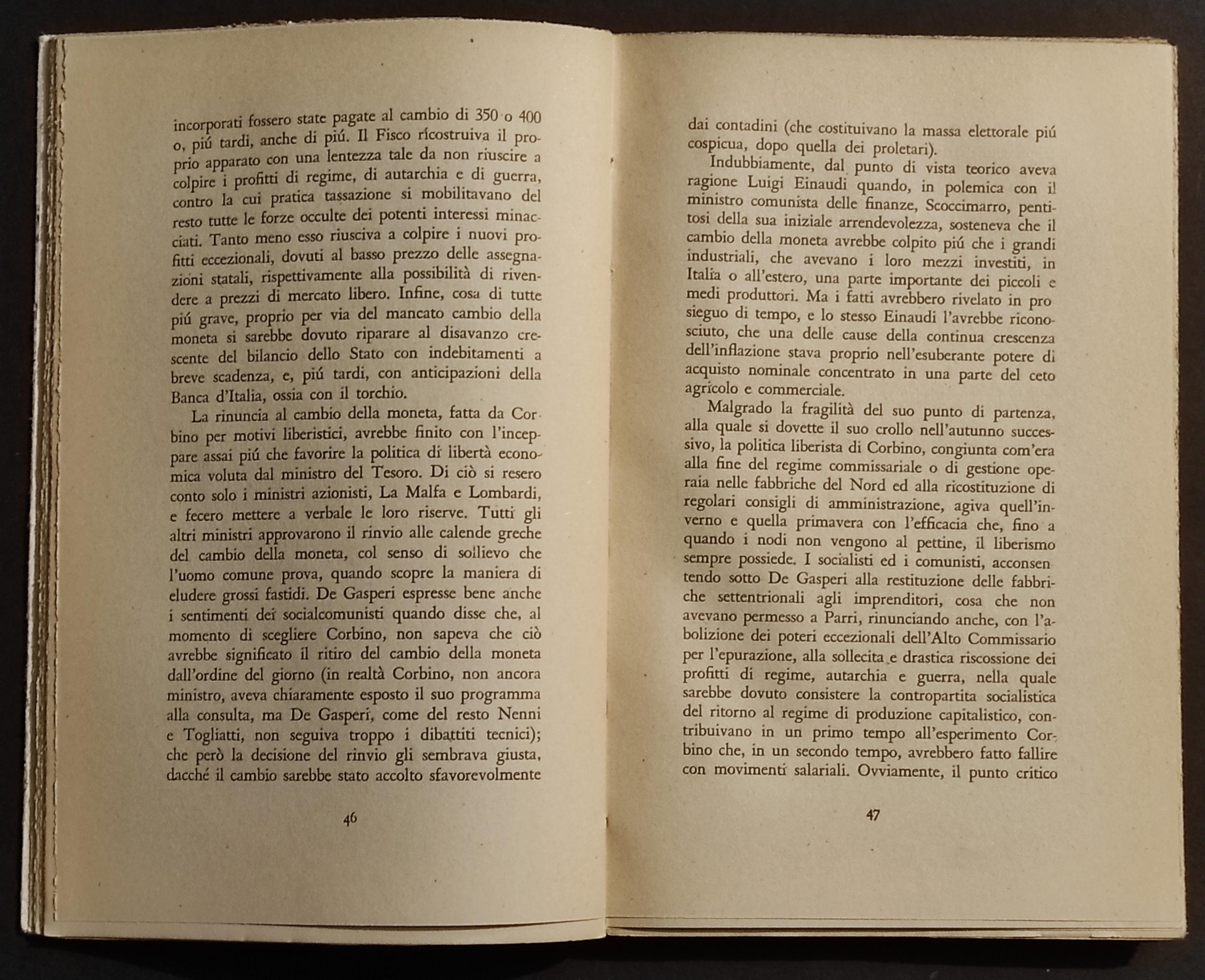 L' Avvento di De Gasperi - L. Valiani - Ed. De Silva - 1949