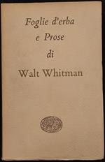 Foglie d'Erba e Prose di Walt Whitman - Einaudi - 1950
