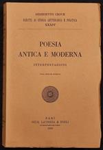 Poesia Antica E Moderna - B. Croce - Laterza - 1950 - A