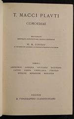 T. Macci Plauti - Comoediae - Typographeo Clarendoniano - 1952 - 2 Tomi