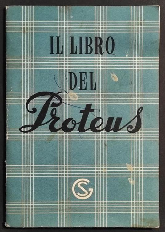 Il Libro del Proteus - San Giorgio Genova - 1954 - copertina