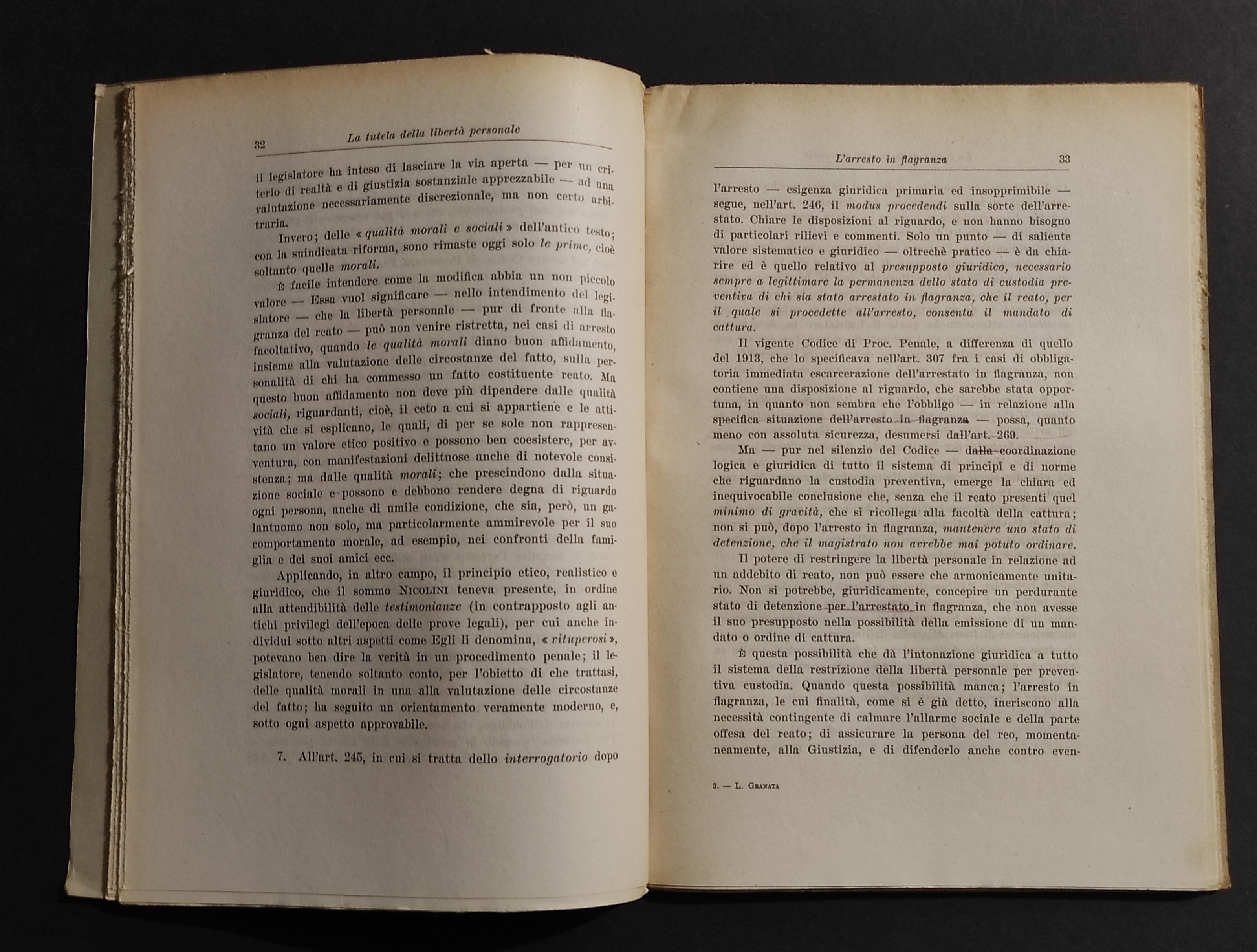 La Tutela della Libertà Personale nel Diritto Processuale Penale - 1957