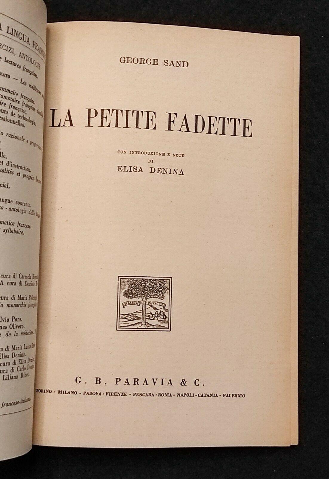 La Petite Fadette - G. Sand - Paravia - 1957 - Francese