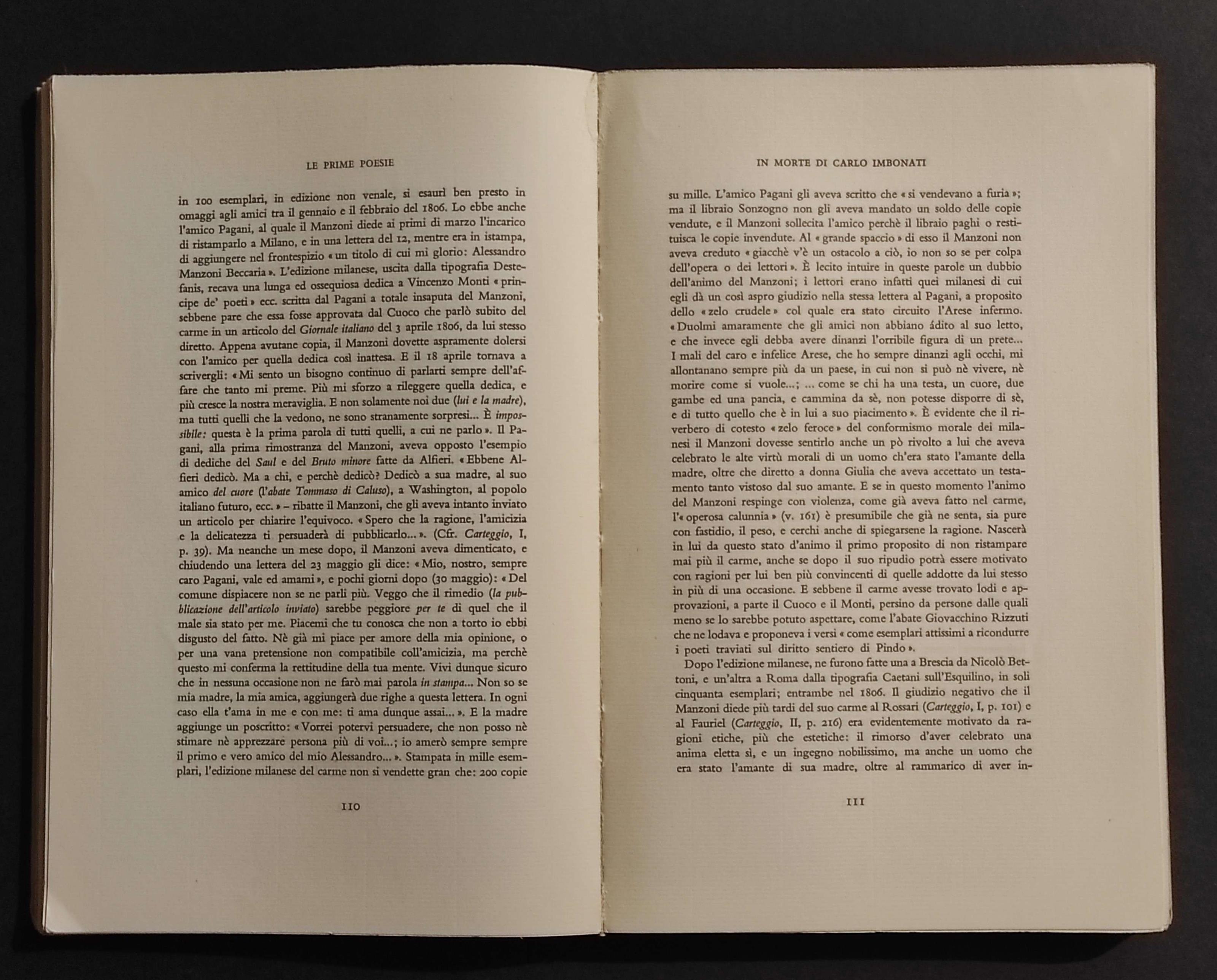 Tutte le Poesie di Alessandro Manzoni - Ed. Capriolo & Massimino - 1959