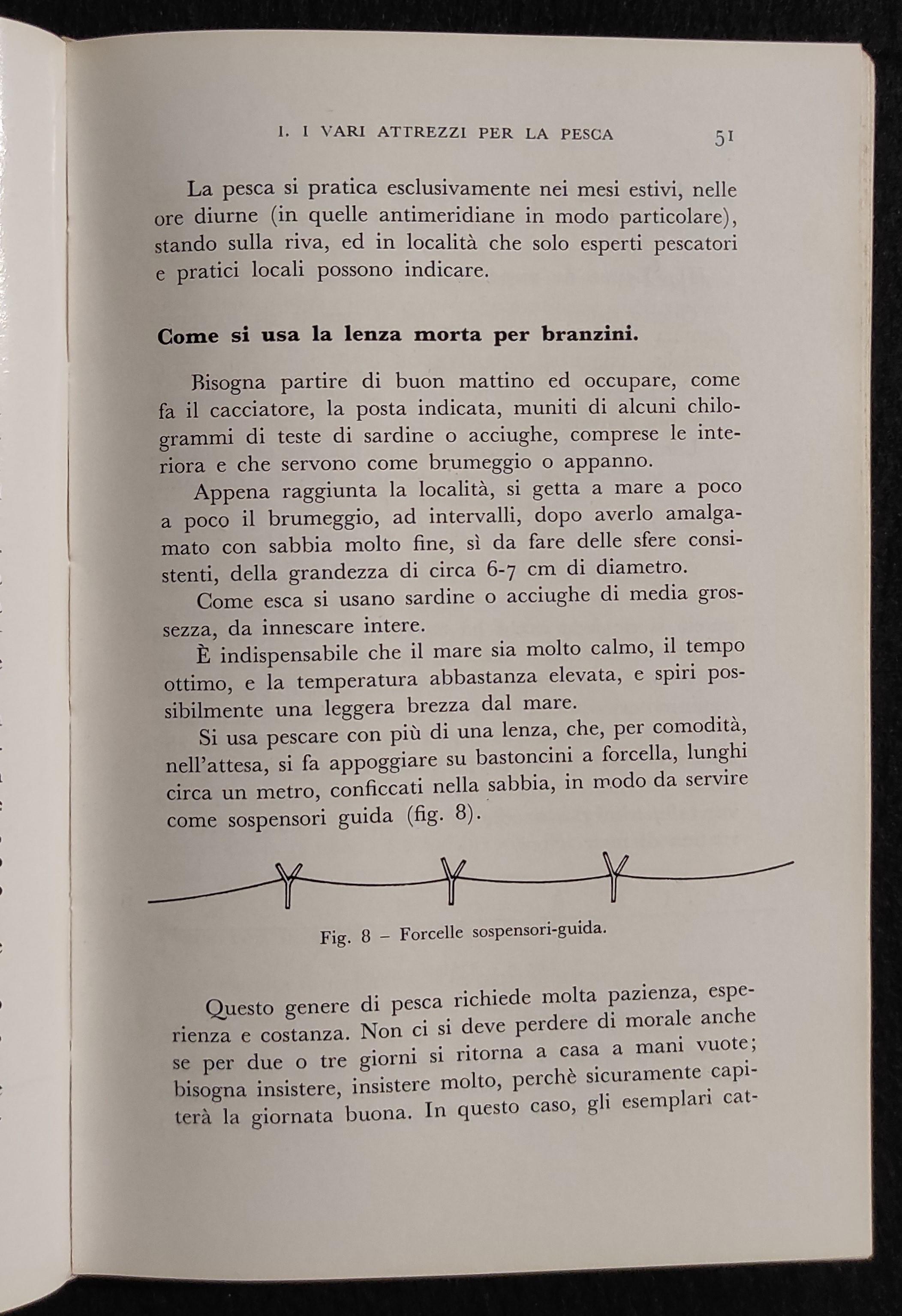 Il Pescatore Dilettante con Ami in Acque Marine - G. Santi - Ed. Hoepli - 1962