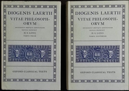 Diogenis Laertii - Vitae Philosophorvm - Typ. Clarendoniano - 1964 - 2 Tomi - copertina