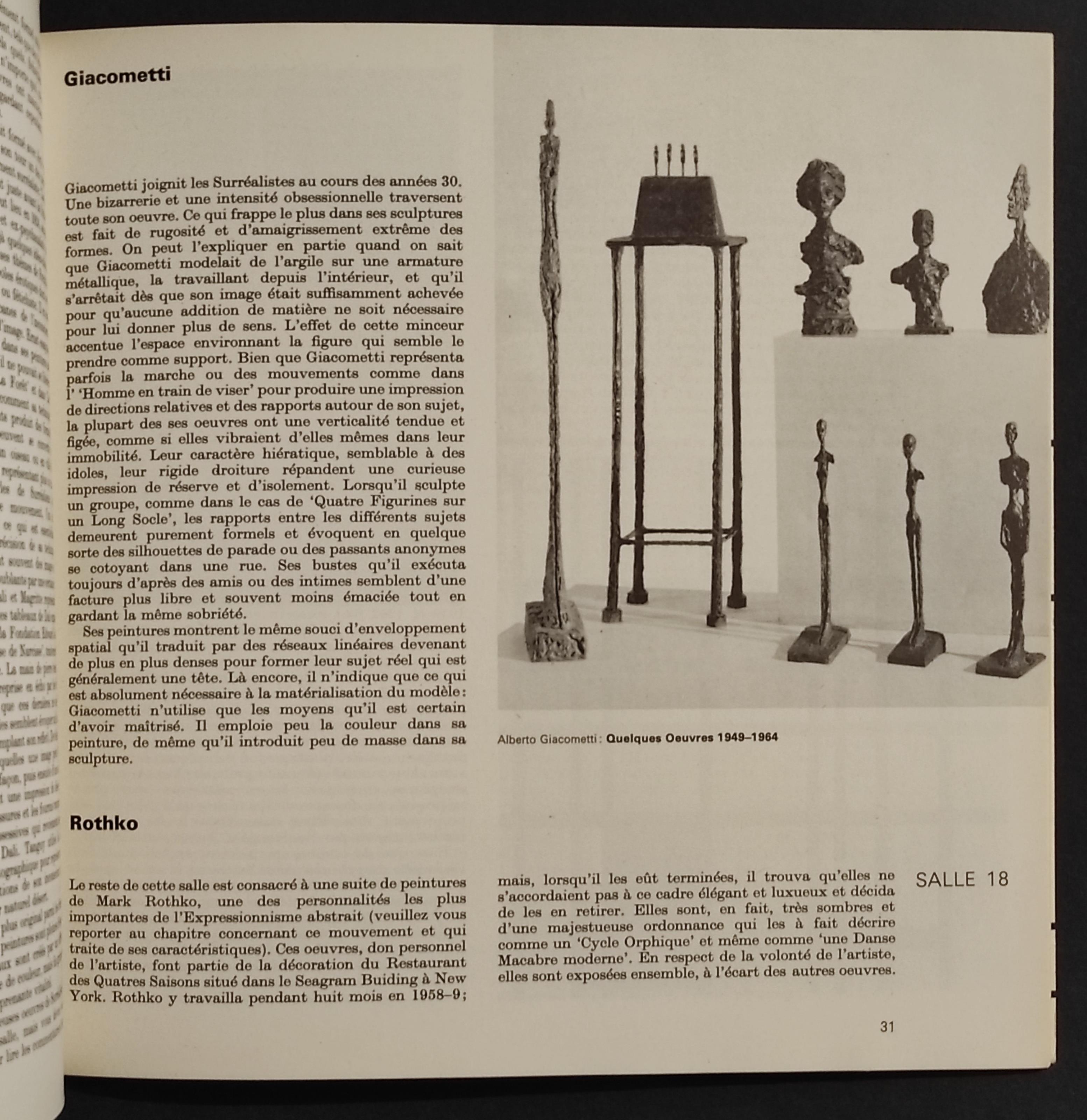 Guide Officiel Tate Gallery - 1971