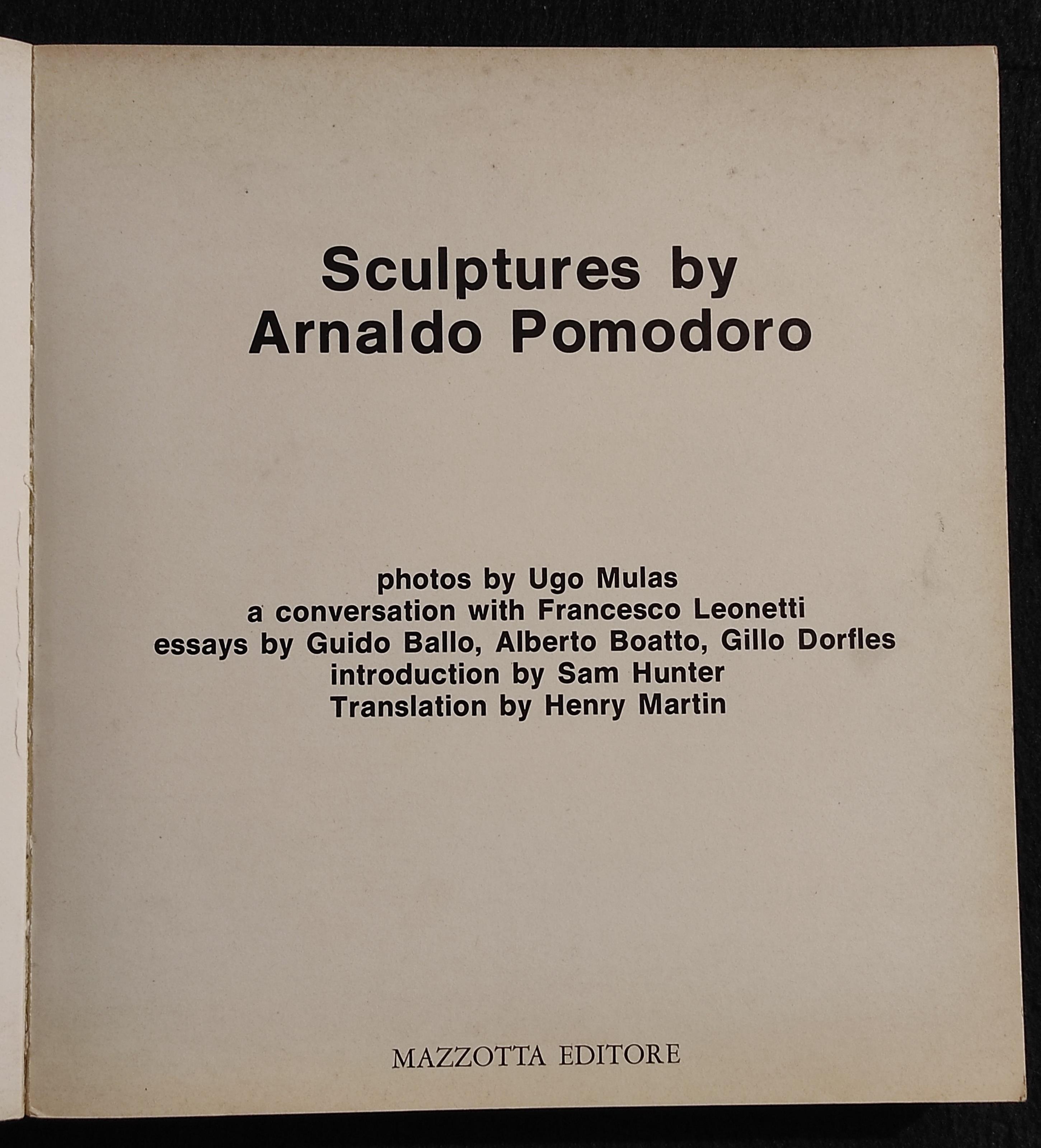 Sculptures by Arnaldo Pomodoro - Mazzotta Ed. - 1974